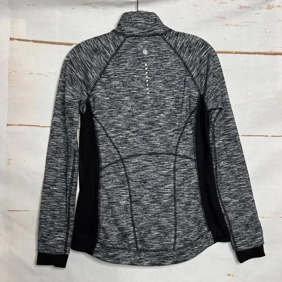 Tangerine Fleece Active Jacket Size Small Heather Gray/Black Full Zip Long Sleev - Picture 2 of 10